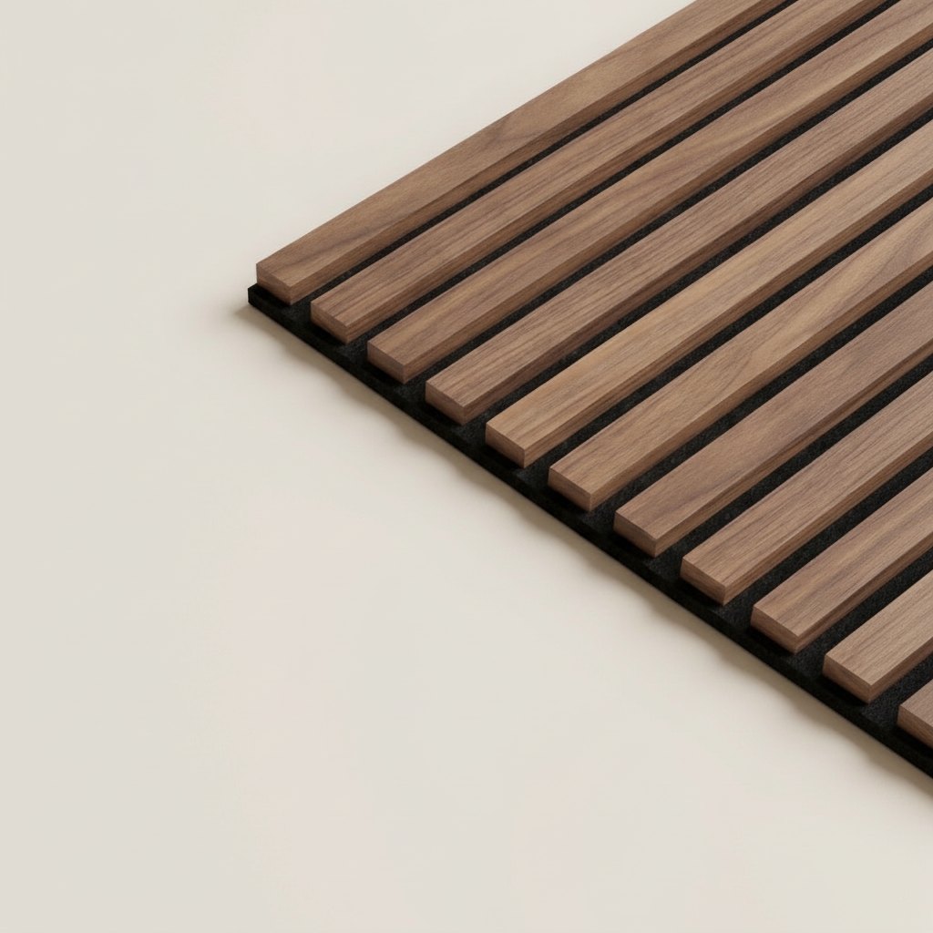 Close view of Sutton Slats veneer slats and felt backing