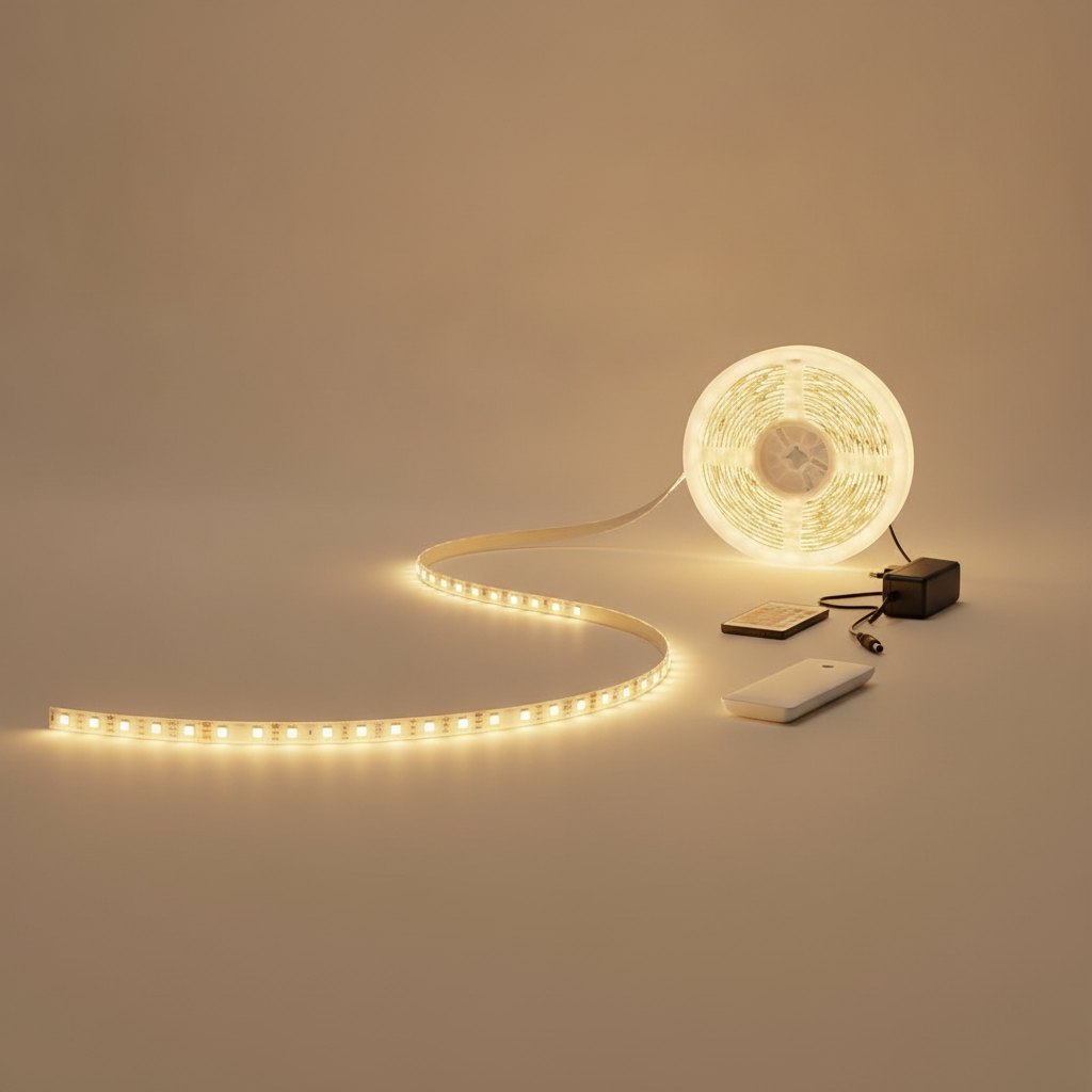 Warm White LED Strip Kit with Remote