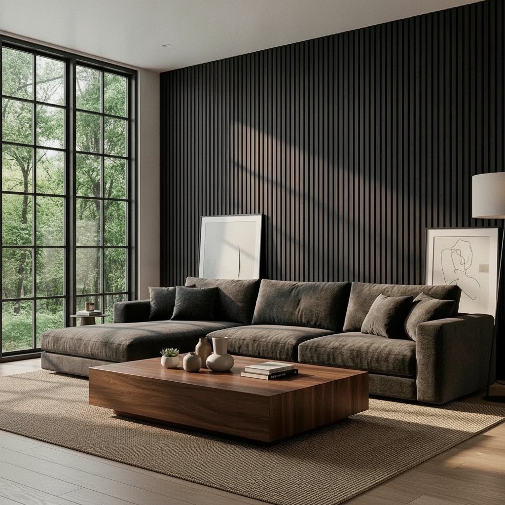 Slatted Wood Veneer Wall Panel
